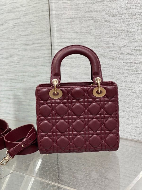 Fausse Petit Sac Lady Dior My ABCDior en bordeaux – Image 9