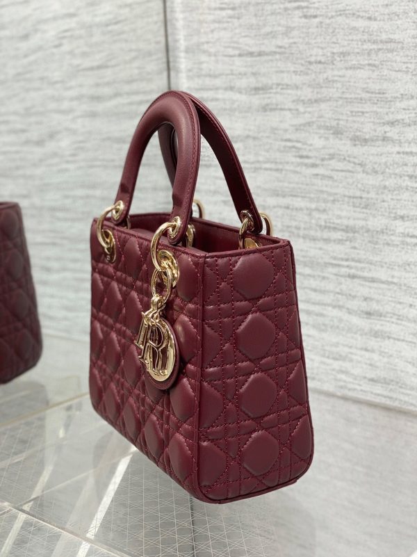 Fausse Petit Sac Lady Dior My ABCDior en bordeaux – Image 10