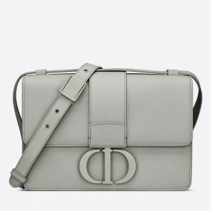 Réplique Sac Dior 30 Montaigne Medium en veau grainé ultramat gris