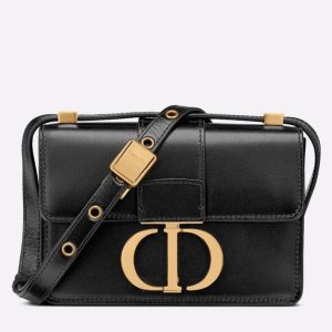 Fausse Micro Sac Dior 30 Montaigne en veau box noir