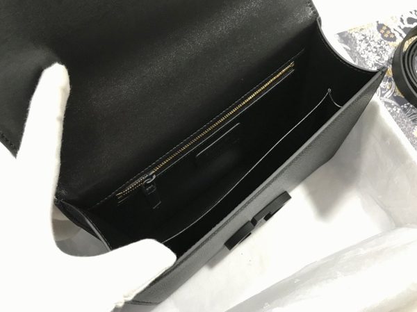 Fausse Sac Dior 30 Montaigne Medium en veau grainé ultramat noir – Image 4