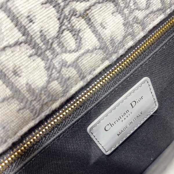 Fausse Sac Dior 30 Montaigne Medium en jacquard Oblique gris – Image 5