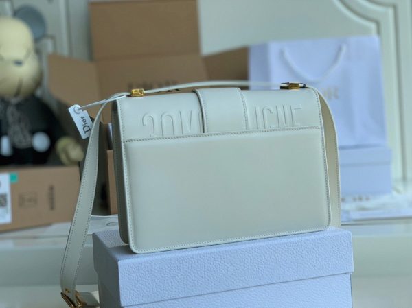 Fausse Sac Dior 30 Montaigne Medium en veau box blanc – Image 8