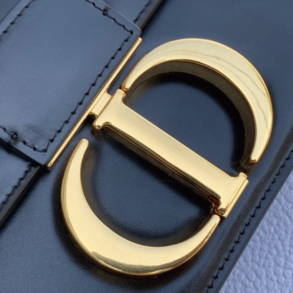 Réplique Sac Dior 30 Montaigne Medium en veau box noir – Image 9