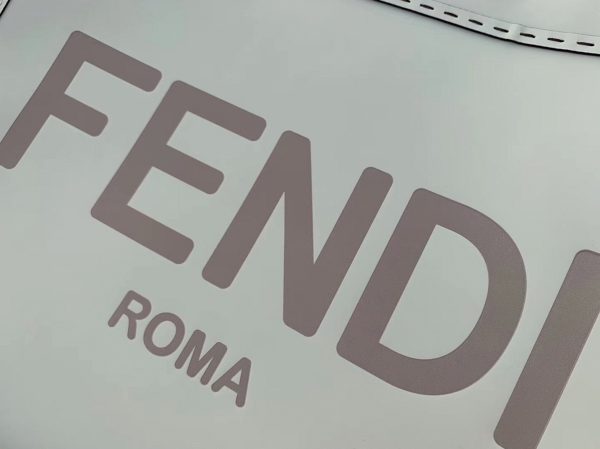 Réplique Fendi Sunshine Grand Sac Cabas en cuir de veau blanc – Image 3
