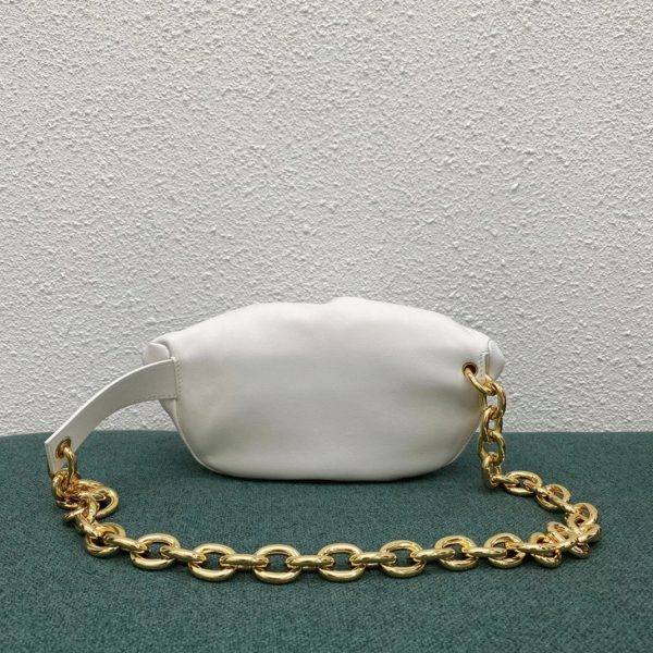 Réplique sac banane Bottega Veneta The Pouch en Blanc – Image 2