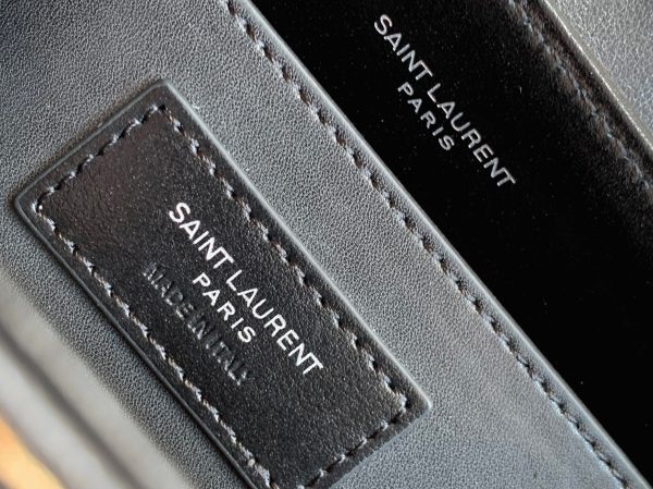 Fausse Sacoche Saint Laurent LouLou Small à Chaîne en Noir – Image 10