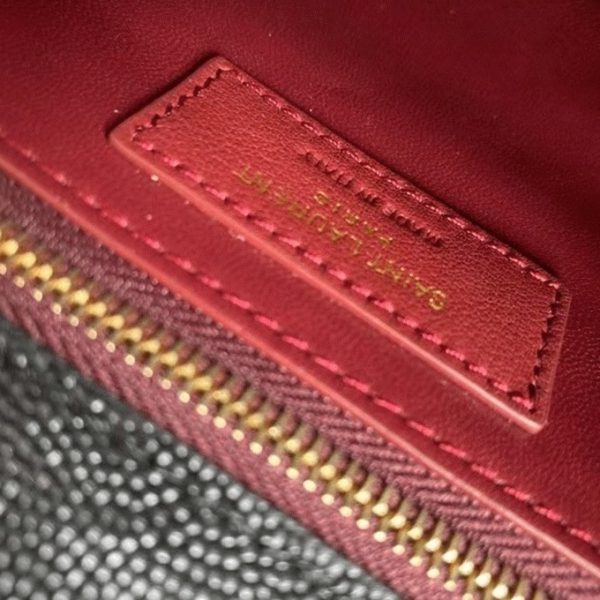 Fausse Sacoche Saint Laurent Cassandra Medium à Chaîne en Noir – Image 10