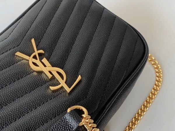 Contrefaçon Sac Saint Laurent Lou Mini en Noir – Image 7