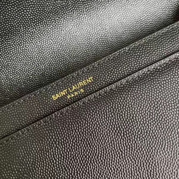 Fausse Sacoche Saint Laurent Cassandra Medium à Chaîne en Noir – Image 7
