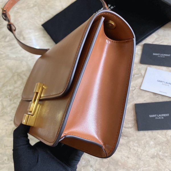 Réplique Sac Saint Laurent Le Carré à Bandoulière en Marron – Image 6