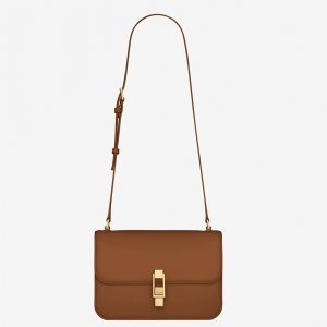 Réplique Sac Saint Laurent Le Carré à Bandoulière en Marron