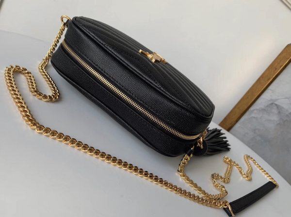 Contrefaçon Sac Saint Laurent Lou Mini en Noir – Image 4