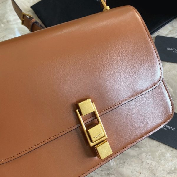 Réplique Sac Saint Laurent Le Carré à Bandoulière en Marron – Image 4