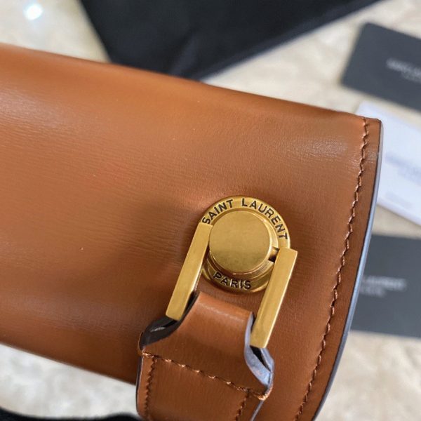 Réplique Sac Saint Laurent Le Carré à Bandoulière en Marron – Image 3