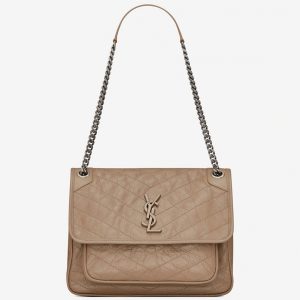 Réplique Sac Saint Laurent Niki Medium à Chaîne en Beige