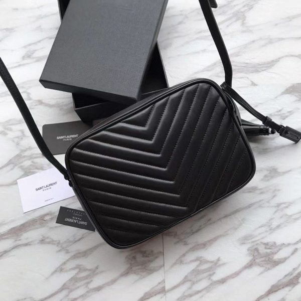 Imitation Sac Saint Laurent Lou Camera en Noir – Image 5