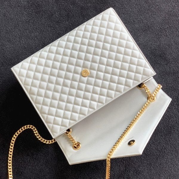 Réplique Sac Saint Laurent Envelope Large en Blanc – Image 7