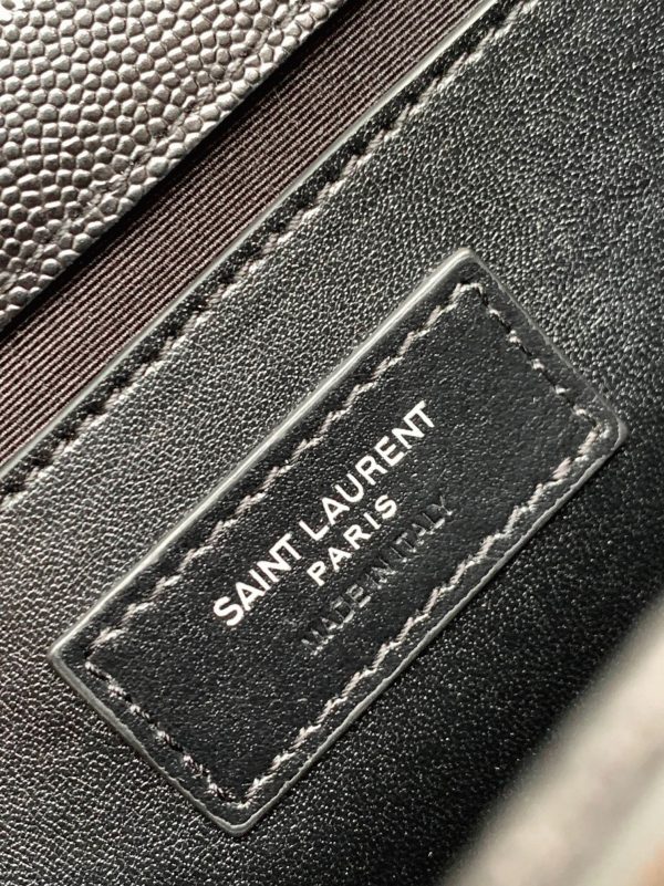 Fausse Sacoche Saint Laurent Kate Small à Frange en Noir – Image 10