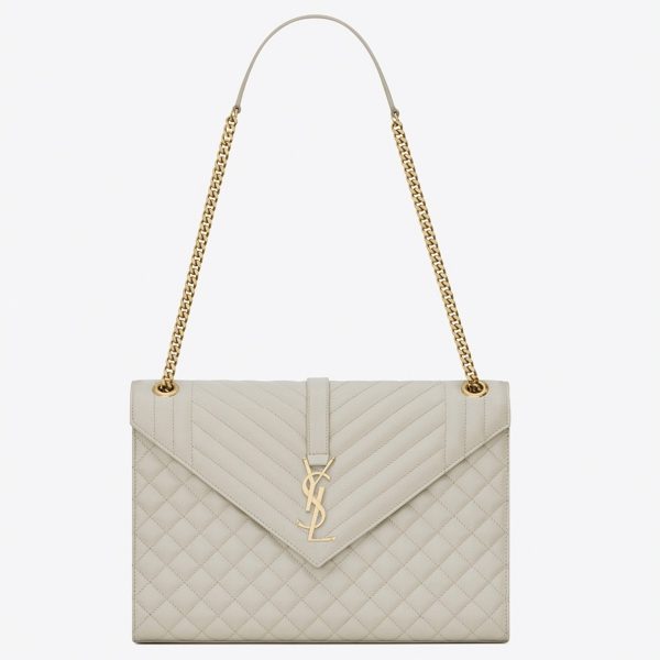 Réplique Sac Saint Laurent Envelope Large en Blanc