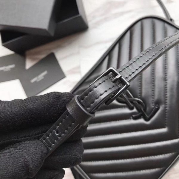 Imitation Sac Saint Laurent Lou Camera en Noir – Image 3