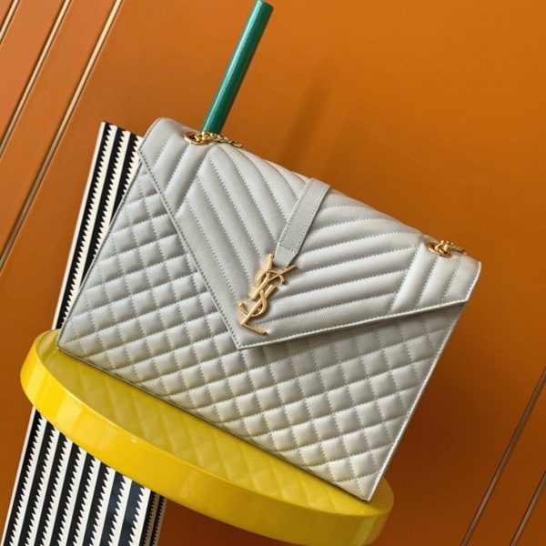 Réplique Sac Saint Laurent Envelope Large en Blanc – Image 6