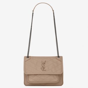 Réplique Sac Saint Laurent Niki Baby à Chaîne en Beige