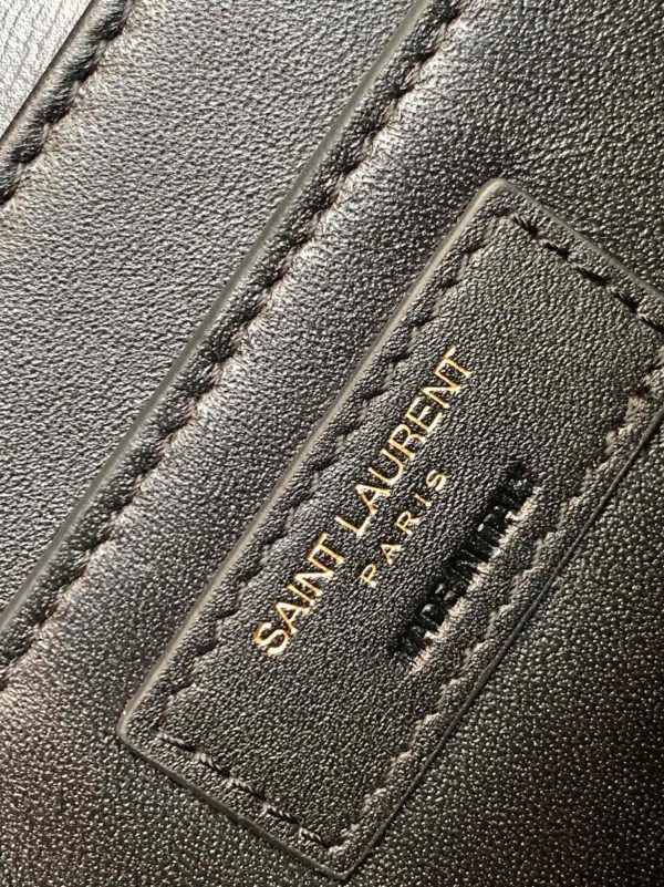Sac Saint Laurent Solferino Medium en Cuir de Veau Noir – Image 9