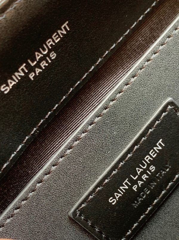 Réplique Sac Saint Laurent LouLou Small à Chaîne en Noir Intégral – Image 7
