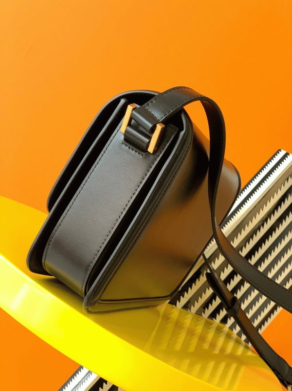 Sac Saint Laurent Solferino Medium en Cuir de Veau Noir – Image 7