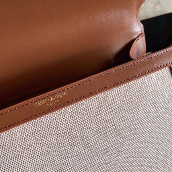 Réplique Sac Saint Laurent Cassandra Medium en Toile Beige – Image 9