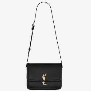 Sac Saint Laurent Solferino Medium en Cuir de Veau Noir