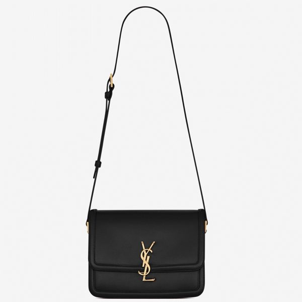Sac Saint Laurent Solferino Medium en Cuir de Veau Noir