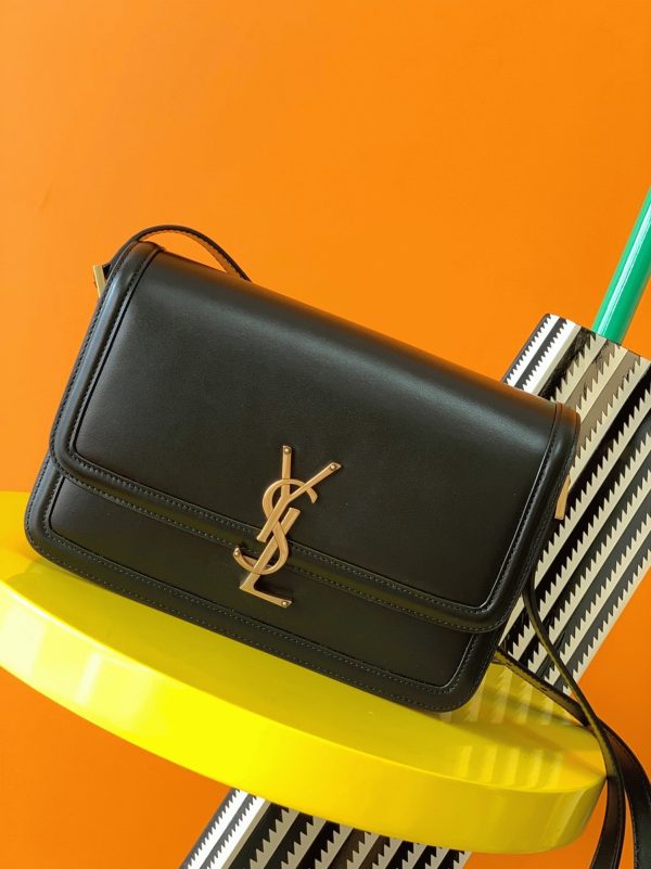 Sac Saint Laurent Solferino Medium en Cuir de Veau Noir – Image 4