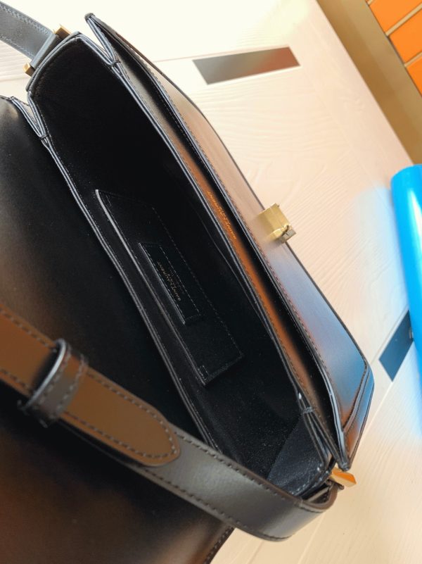 Sac Saint Laurent Solferino Medium en Cuir de Veau Noir – Image 2