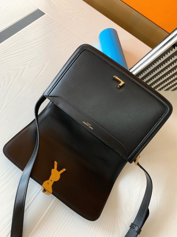 Sac Saint Laurent Solferino Medium en Cuir de Veau Noir – Image 11
