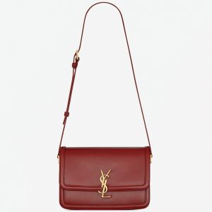 Sac Saint Laurent Solferino Medium en Cuir de Veau Rouge