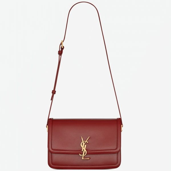 Sac Saint Laurent Solferino Medium en Cuir de Veau Rouge