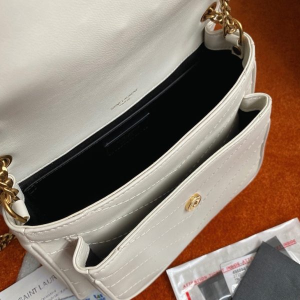 Réplique Sac Saint Laurent Niki Baby à Chaîne en Blanc – Image 9