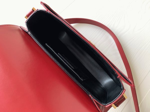 Sac Saint Laurent Solferino Medium en Cuir de Veau Rouge – Image 8