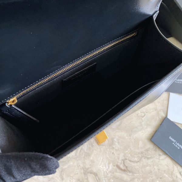 Fausse Sacoche Saint Laurent Le Carré à Bandoulière en Noir – Image 9