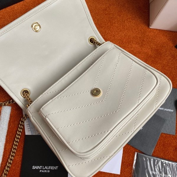 Réplique Sac Saint Laurent Niki Baby à Chaîne en Blanc – Image 2