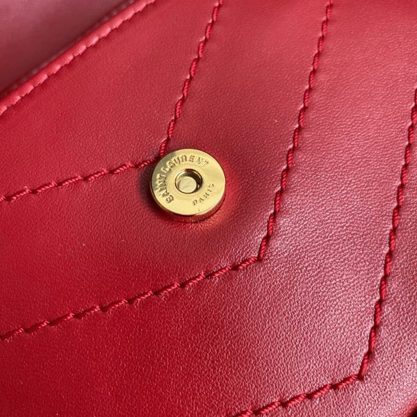 Réplique Sac Saint Laurent Niki Baby à Chaîne en Rouge – Image 11