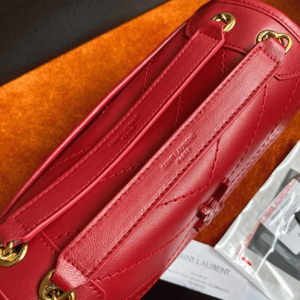 Réplique Sac Saint Laurent Niki Baby à Chaîne en Rouge – Image 8