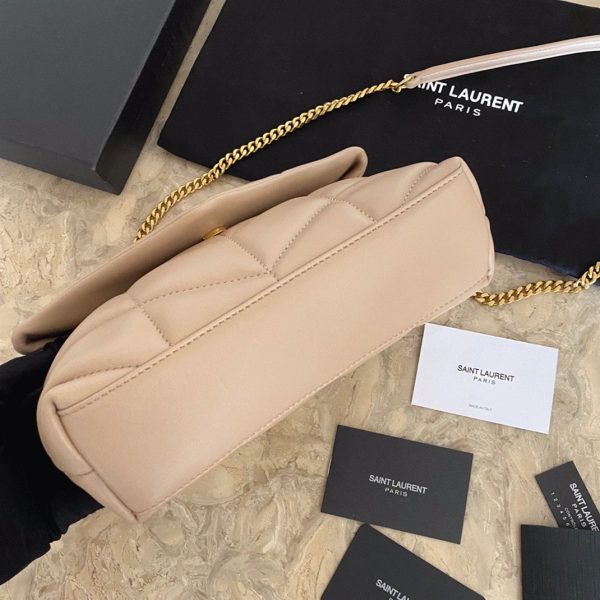 Sac Saint Laurent Puffer Toy en Cuir d’Agneau Matelassé Beige – Image 3