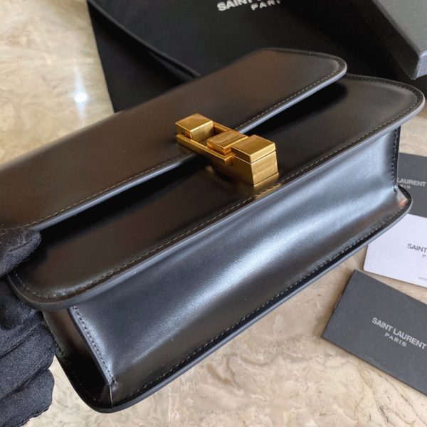 Fausse Sacoche Saint Laurent Le Carré à Bandoulière en Noir – Image 8
