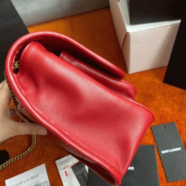 Réplique Sac Saint Laurent Niki Baby à Chaîne en Rouge – Image 5
