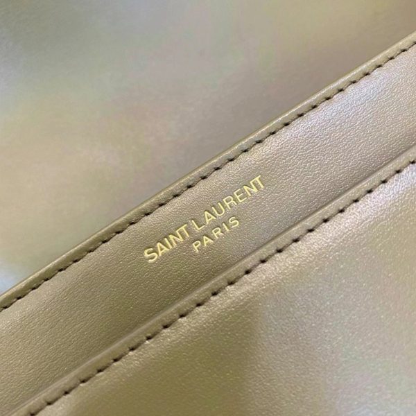 Sac Saint Laurent Solferino Medium en Cuir de Veau Vert Kaki – Image 5