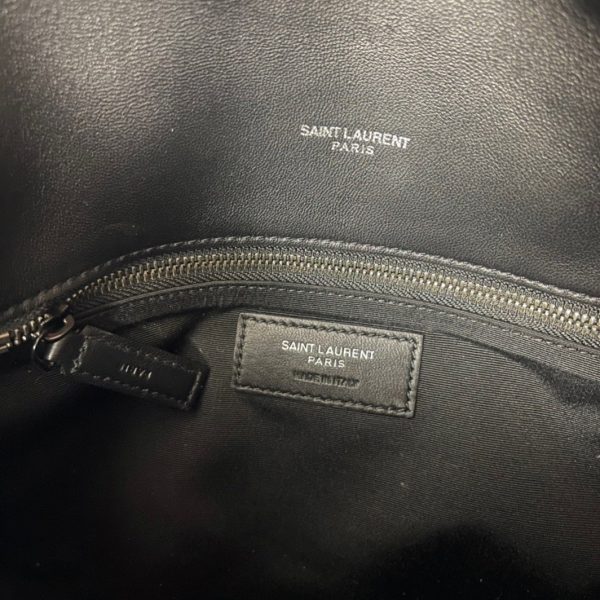 Sac Saint Laurent Puffer Small à Chaîne Noir Intégral en Cuir d’Agneau Matelassé – Image 9