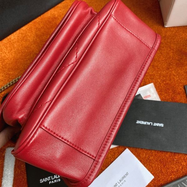 Réplique Sac Saint Laurent Niki Baby à Chaîne en Rouge – Image 12